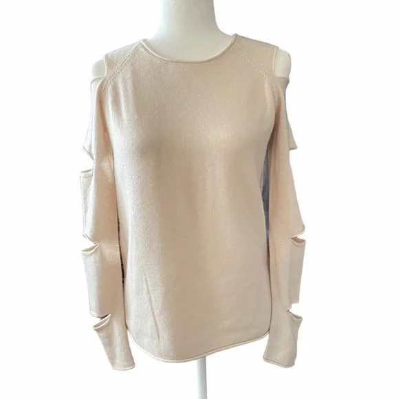 360 Cashmere Cream Cutout Cashmere Sweater Extra Small - Picture 10 of 11
